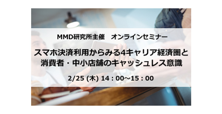 MMD研究所主催「スマホ決済利用からみる4キャリア経済圏と消費者・中小店舗のキャッシュレス意識」