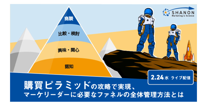 シャノン、購買ピラミッドの攻略で実現、マーケリーダーに必要なファネルの全体管理方法とは