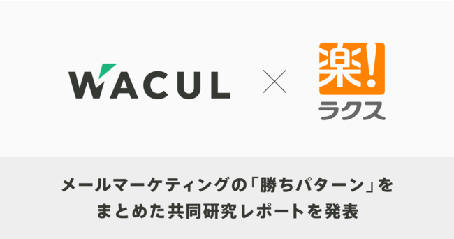 WACULとラクス、メールマーケティングの「勝ちパターン」をまとめた共同研究レポート第2弾を発表