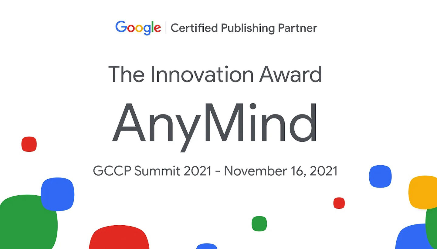 AnyMind Group、Google社が主催する「GCPP Summit」において世界54社の中から2社のみに贈られる「The Innovation Award」を受賞