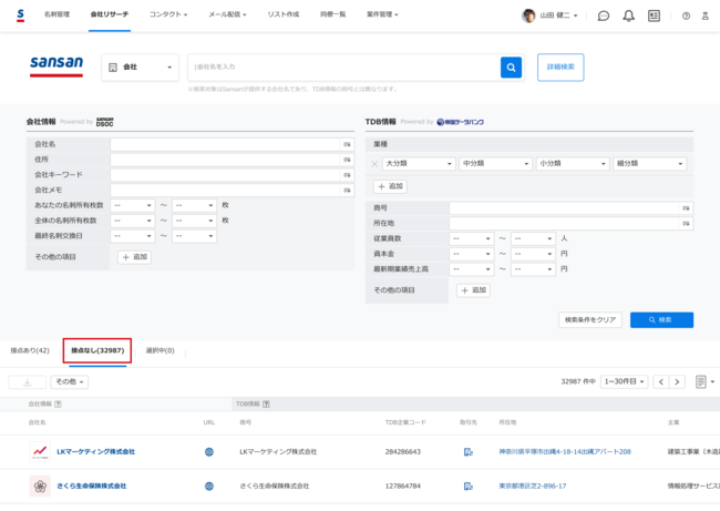 Sansan、データ分析に基づく営業活動を可能にする「名刺分析オプション」の提供機能をアップデート