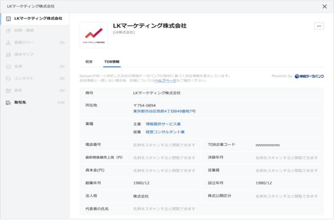 Sansan、データ分析に基づく営業活動を可能にする「名刺分析オプション」の提供機能をアップデート